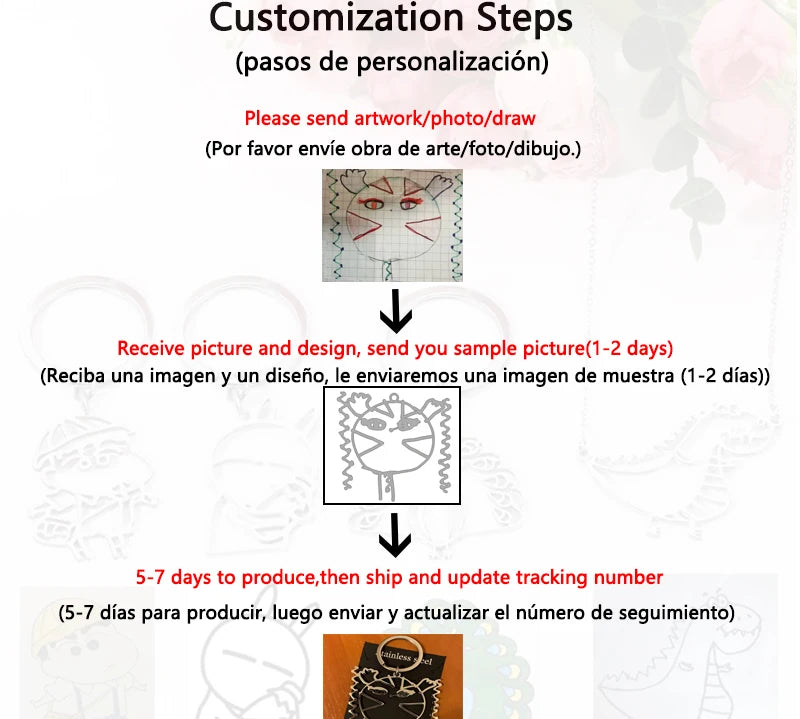 Custom Kids Drawing Keychain