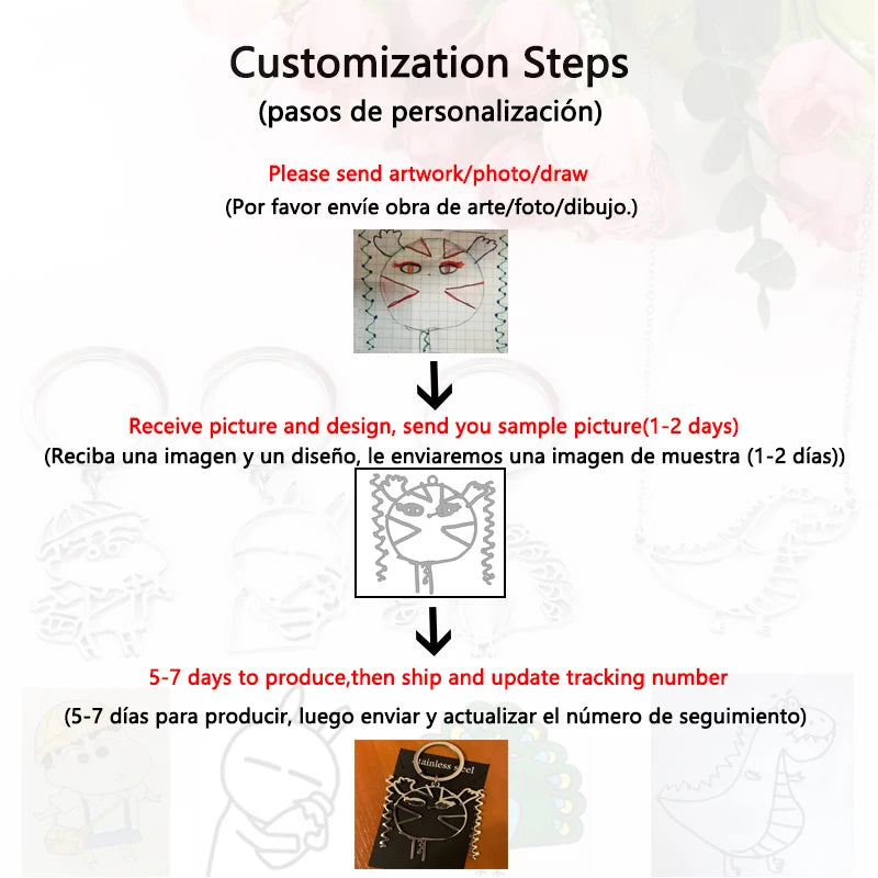 Custom Kids Drawing Keychain