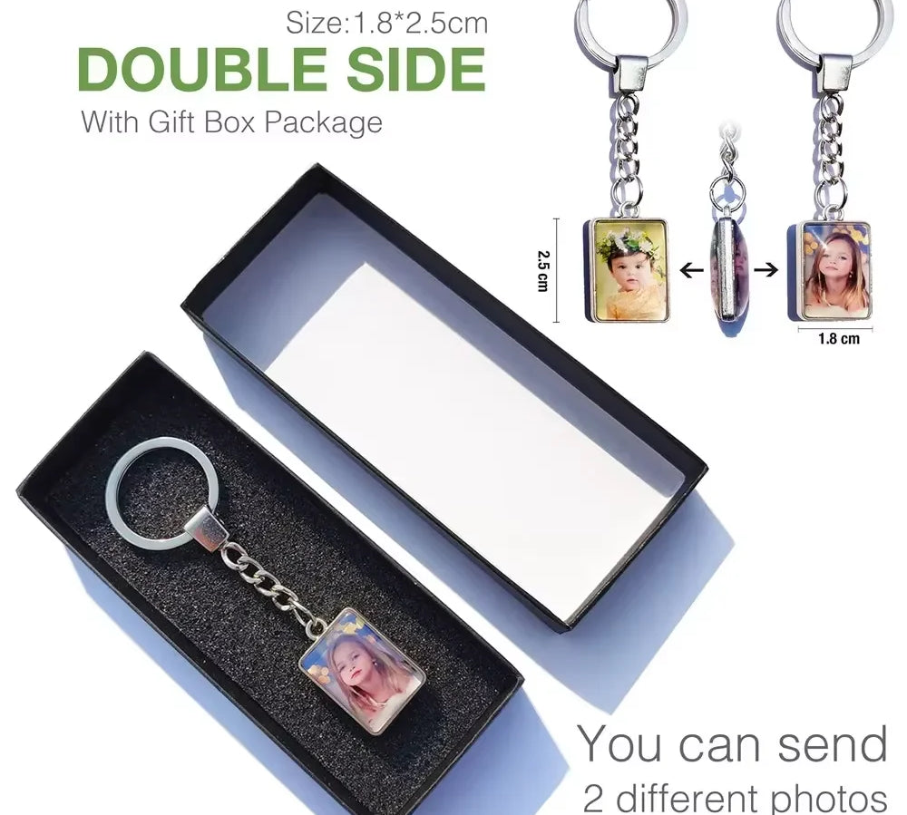 Custom Double-Sided Photo Keychain