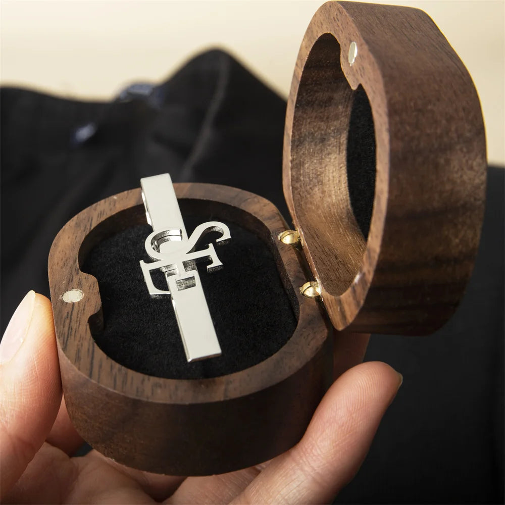 Tangula Custom Initial Tie Clip