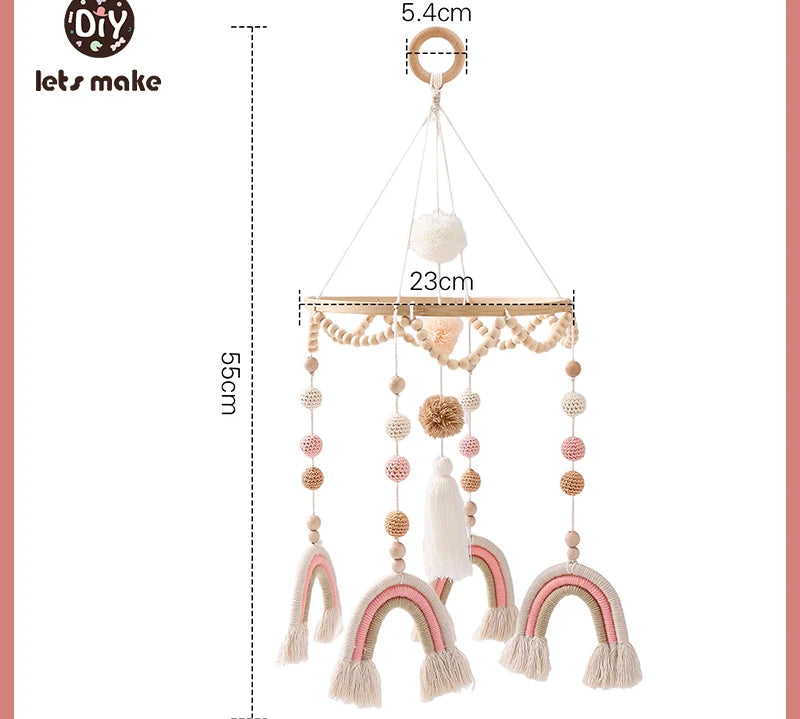 Wooden Baby Rattle Mobile