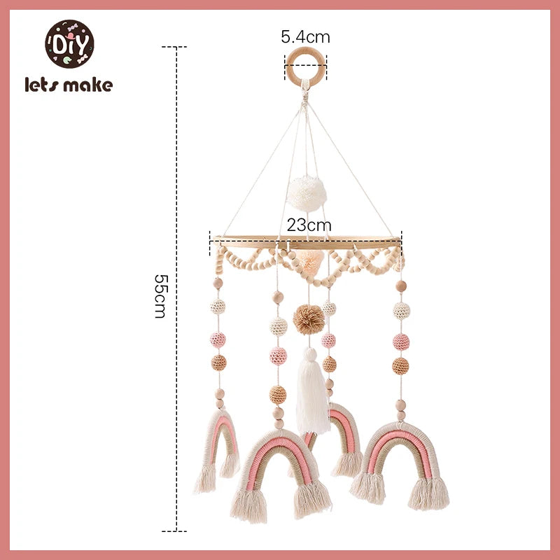 Wooden Baby Rattle Mobile