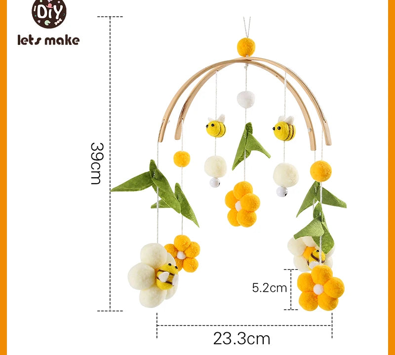 Wooden Baby Rattle Mobile