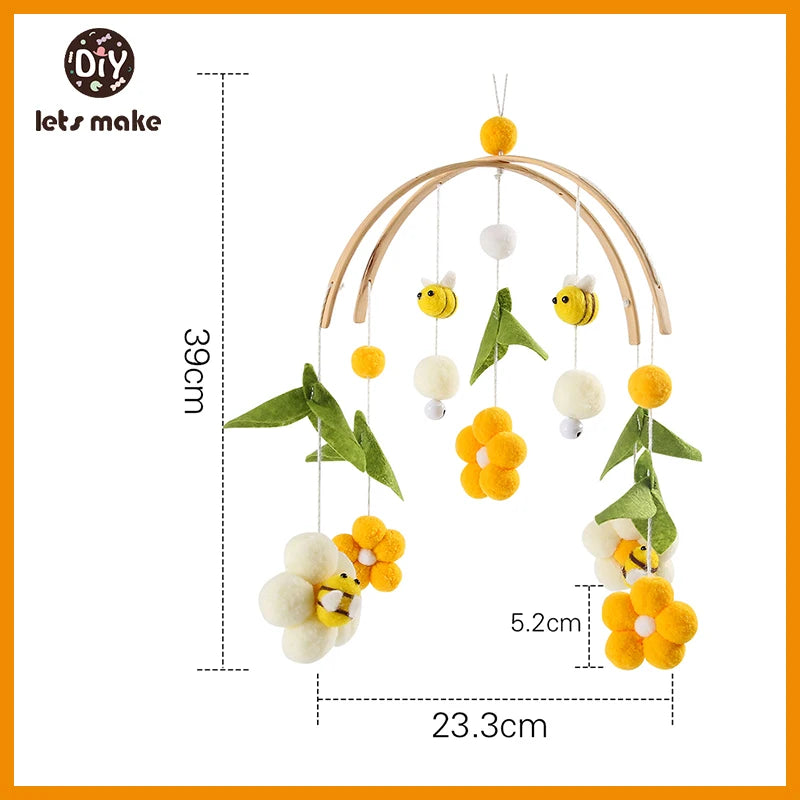 Wooden Baby Rattle Mobile
