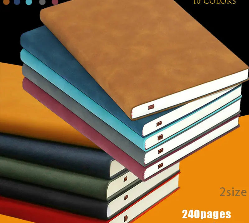 Sheepin leather notebook with vintage PU cove