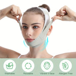 Adjustable V-line face slimming strap for jawline contouring