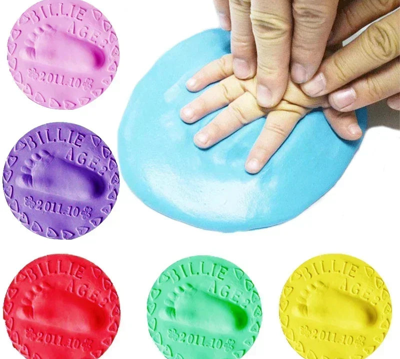 3D baby footprint clay kit for preserving prints
