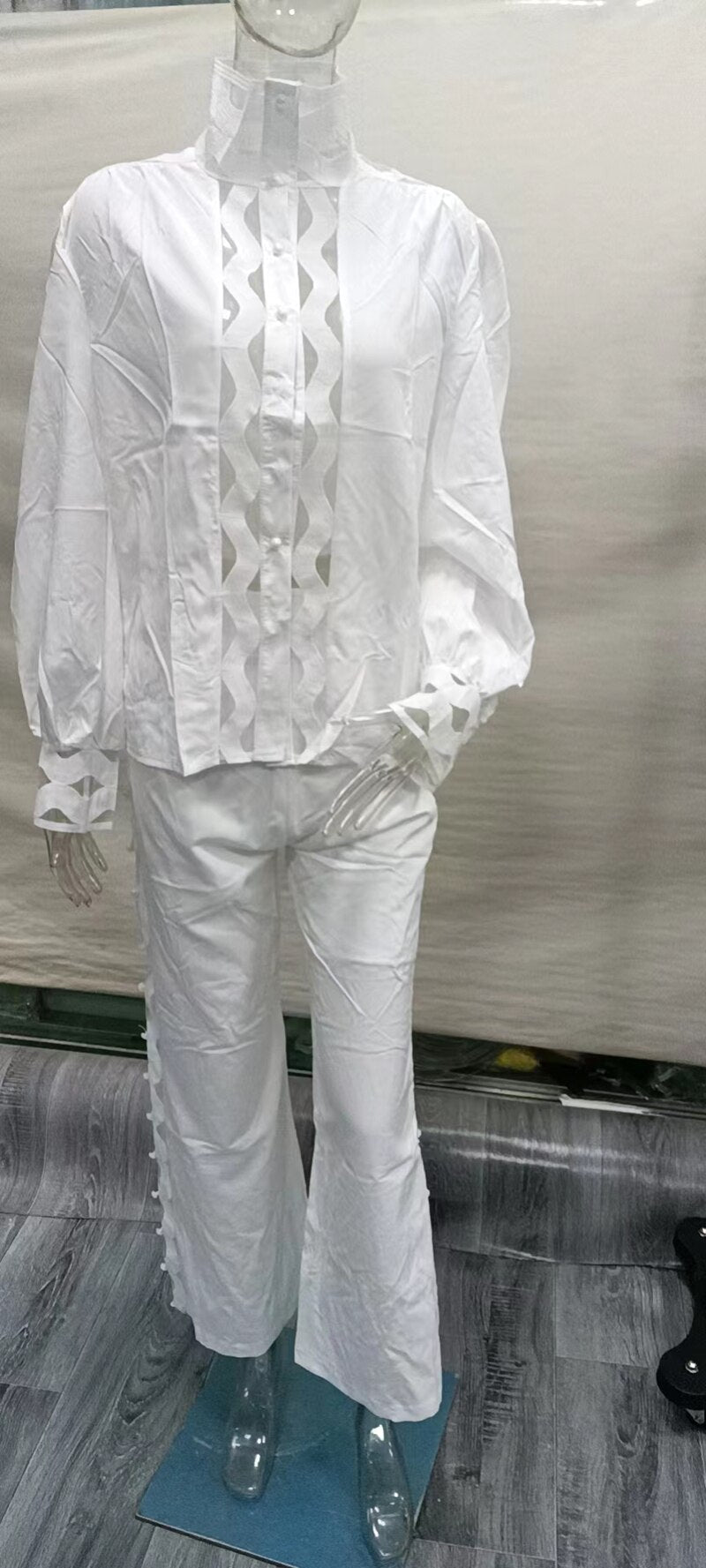 Sexy Hollow-Out 2-Piece Autumn Set