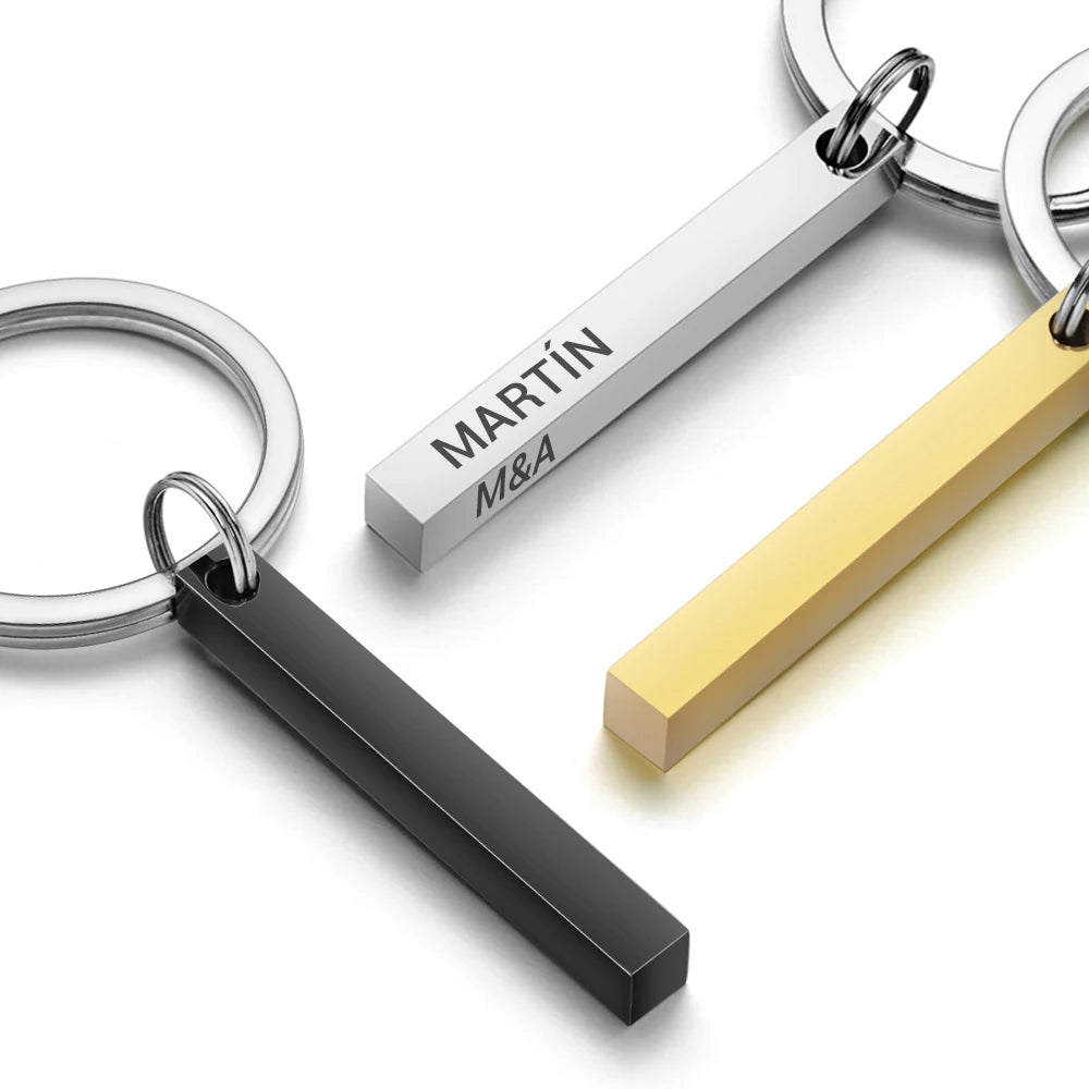 Personalized 3D Bar Keychain