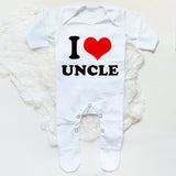 I Love Papa Mama Baby Romper