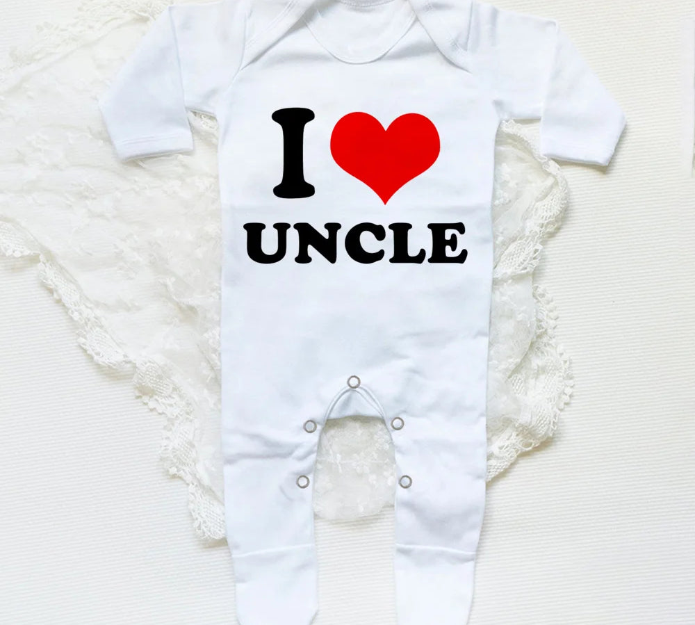 I Love Papa Mama Baby Romper