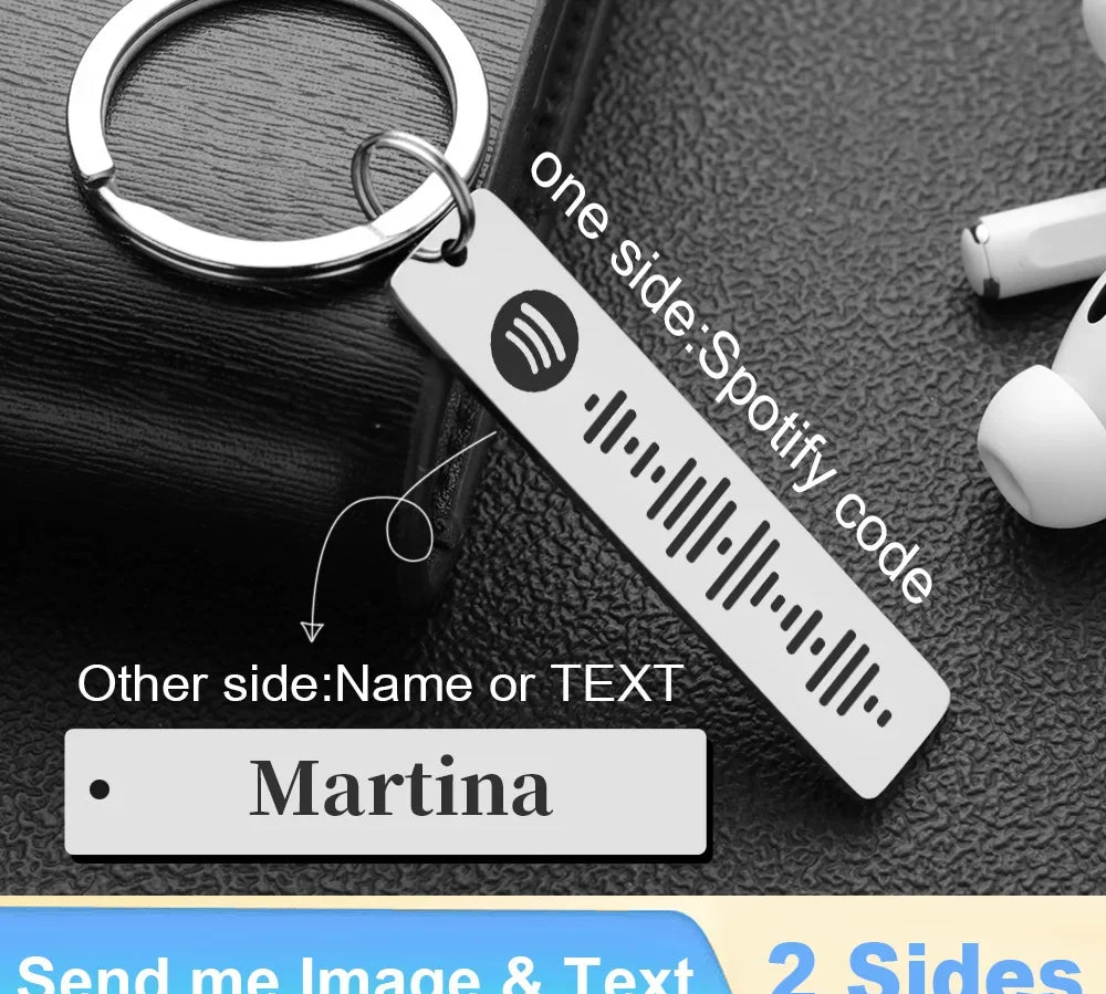 Personalized Spotify Code Keychain