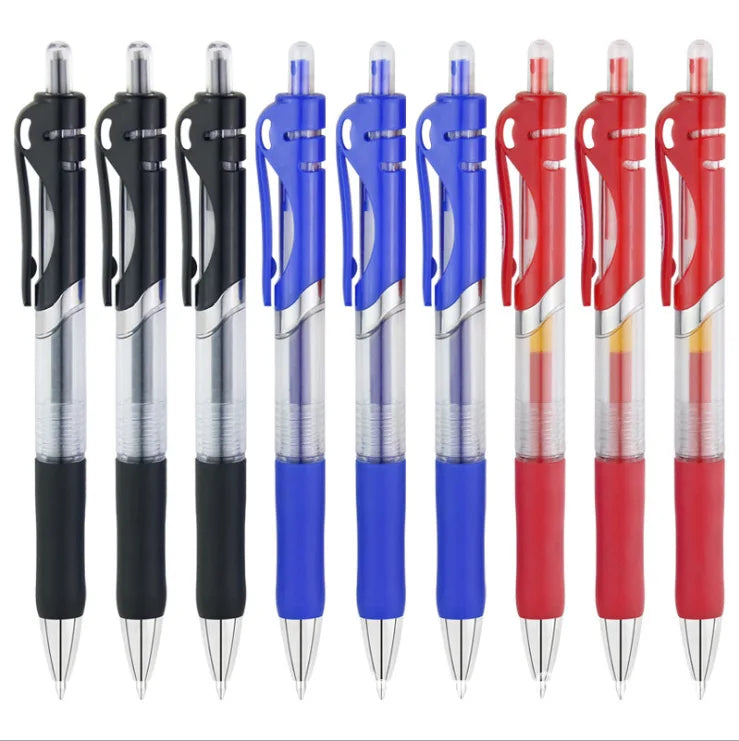 Retractable gel pens set for smooth writing