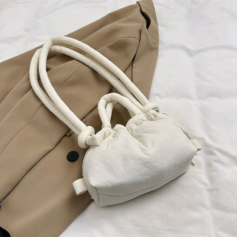 Soft Dacron Crossbody Bag Mini Tote | Fabric Shoulder Bag