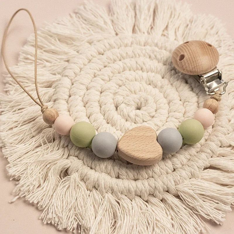 Custom Name Wooden Pacifier Chain