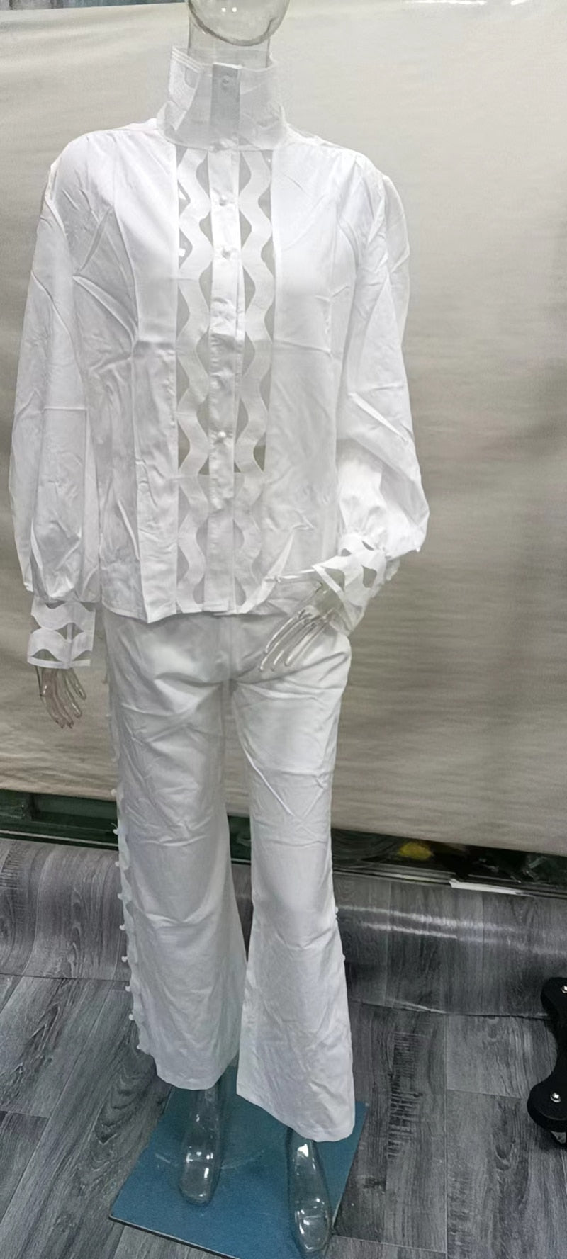 Sexy Hollow-Out 2-Piece Autumn Set