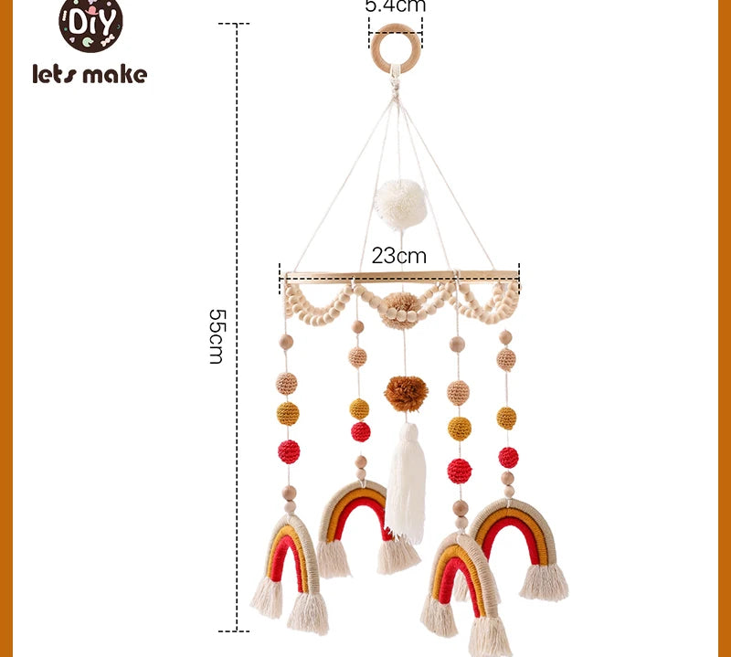 Wooden Baby Rattle Mobile