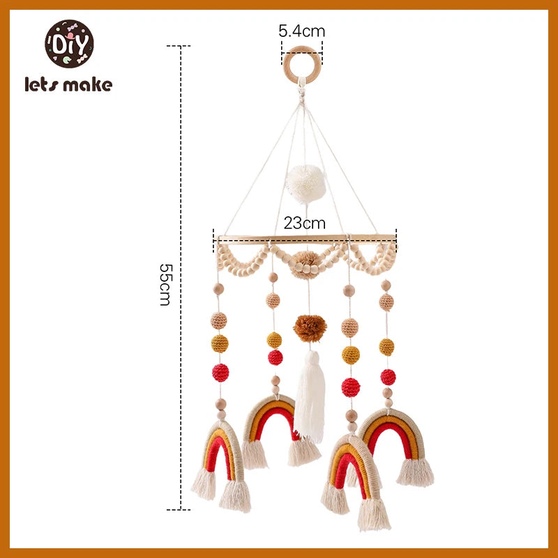 Wooden Baby Rattle Mobile