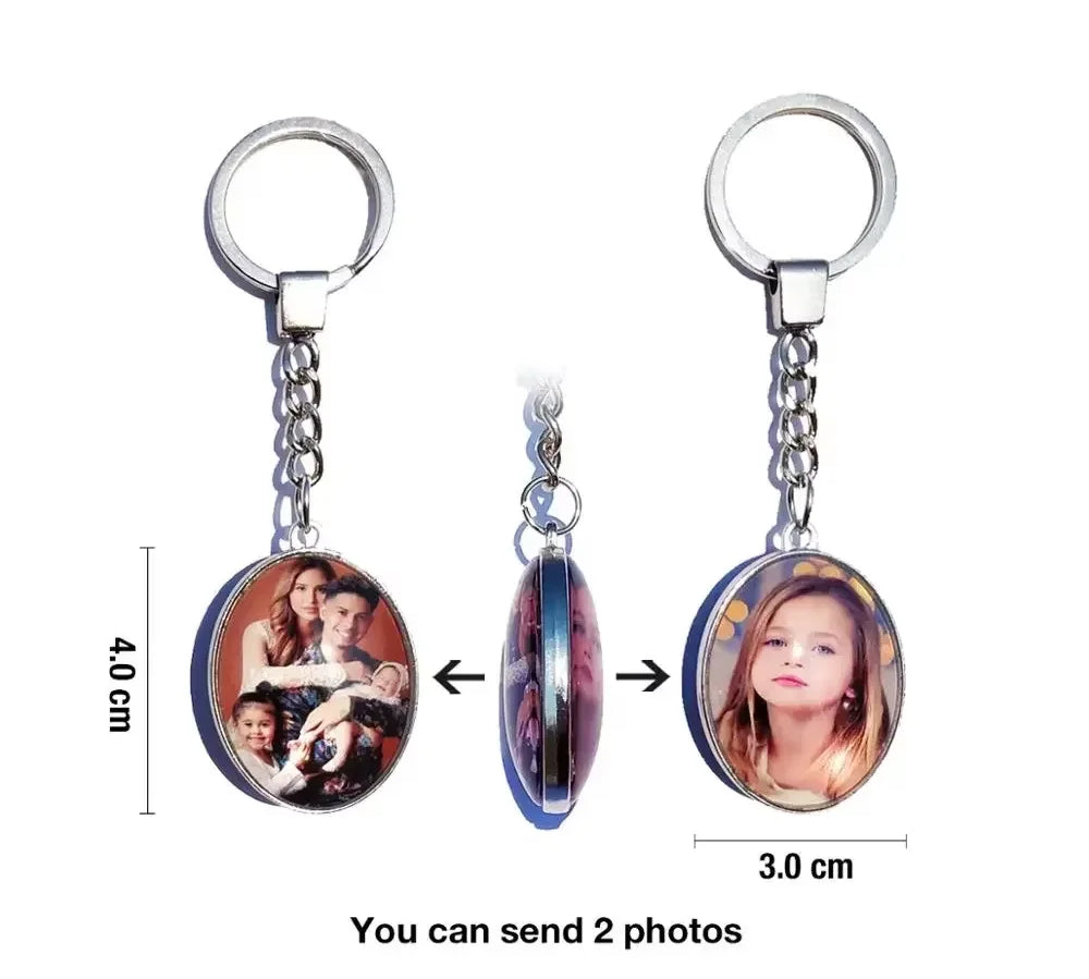 Custom Double-Sided Photo Keychain
