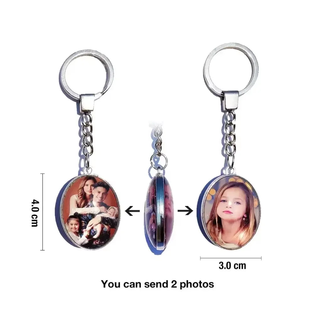 Custom Double-Sided Photo Keychain