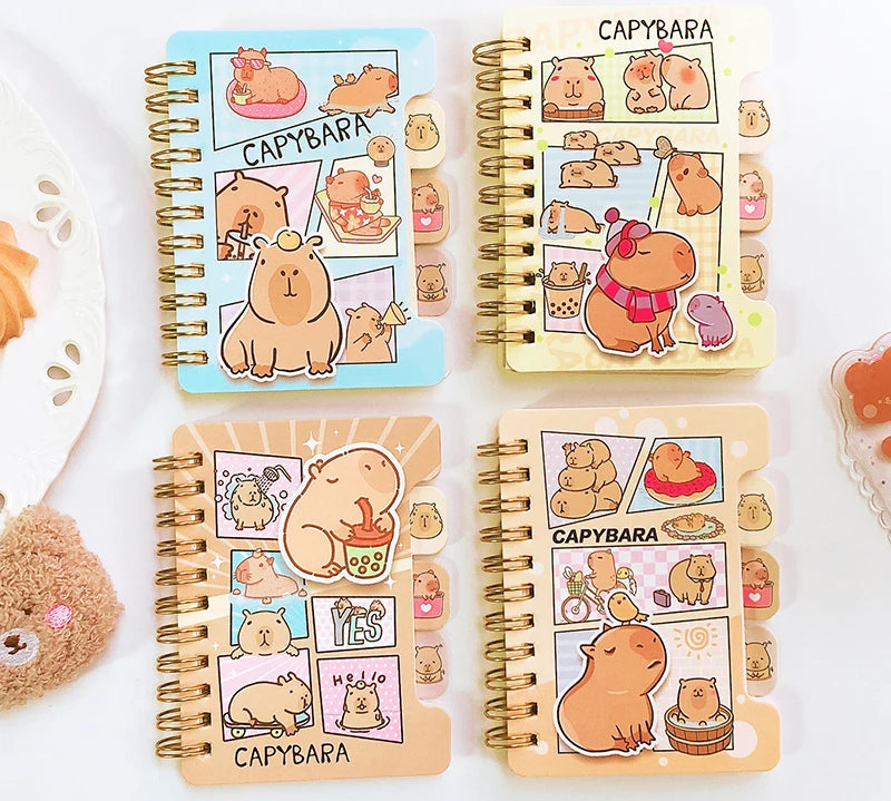 Kawaii capybara aesthetic notepad with cute design