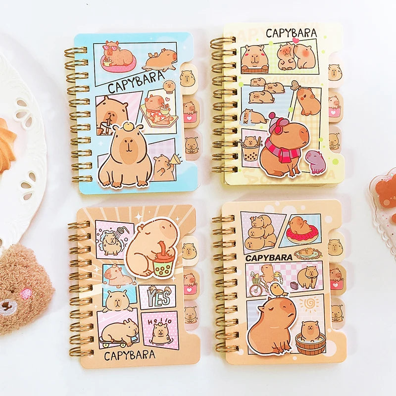 Kawaii capybara aesthetic notepad with cute design