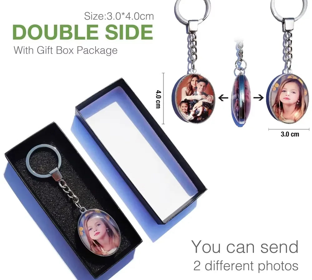 Custom Double-Sided Photo Keychain