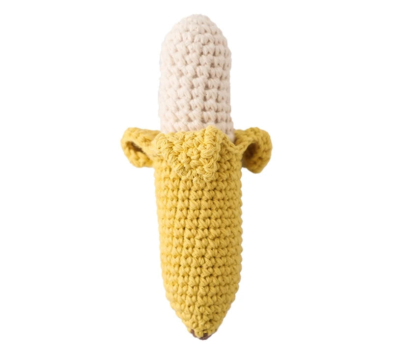 Crochet Bear Rattle Teether Toy