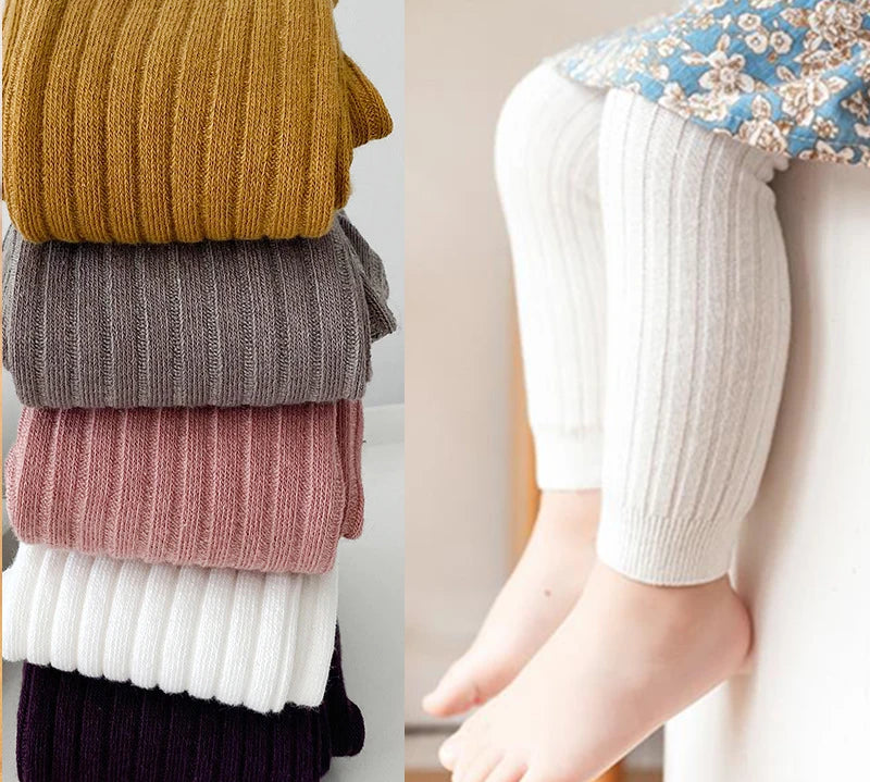 Stretchy baby leggings for seasonal wear