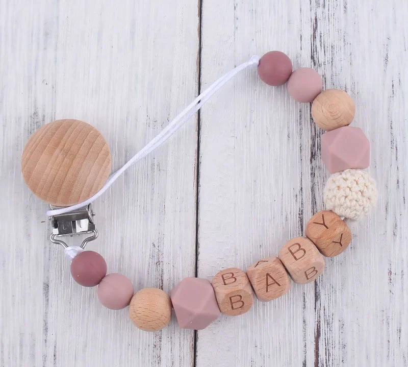 Personalized Silicone Baby Pacifier Clip