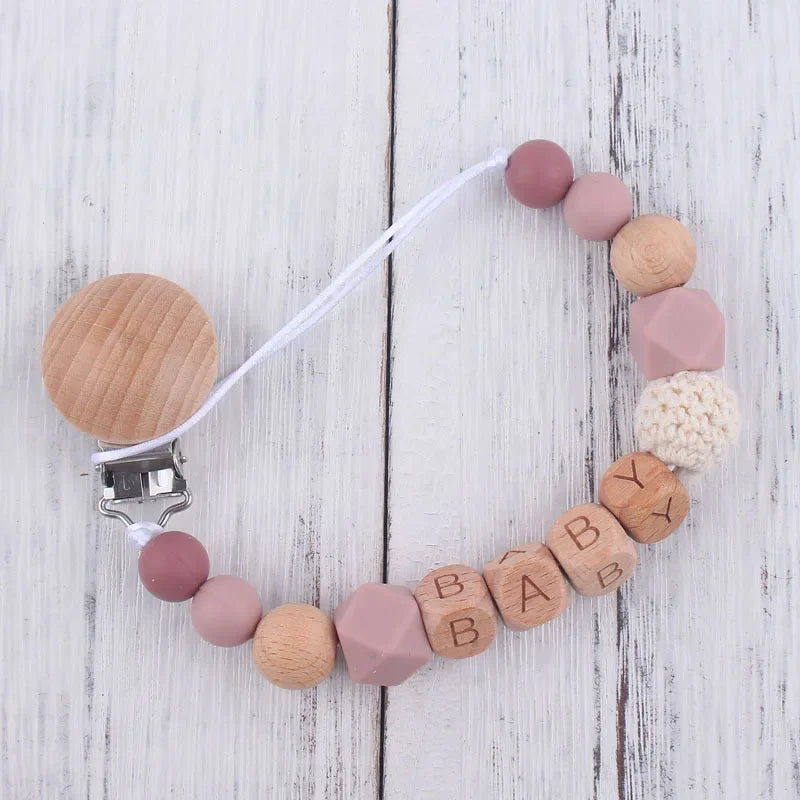 Personalized Silicone Baby Pacifier Clip