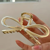 Gold Bowknot Metal Hair Clip