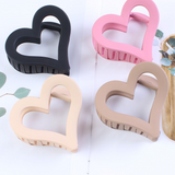Black Frosted Heart Hair Clip