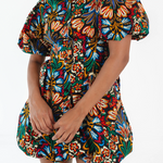 Trendy boho-style bubble sleeve dress for a relaxed look