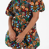 Trendy boho-style bubble sleeve dress for a relaxed look