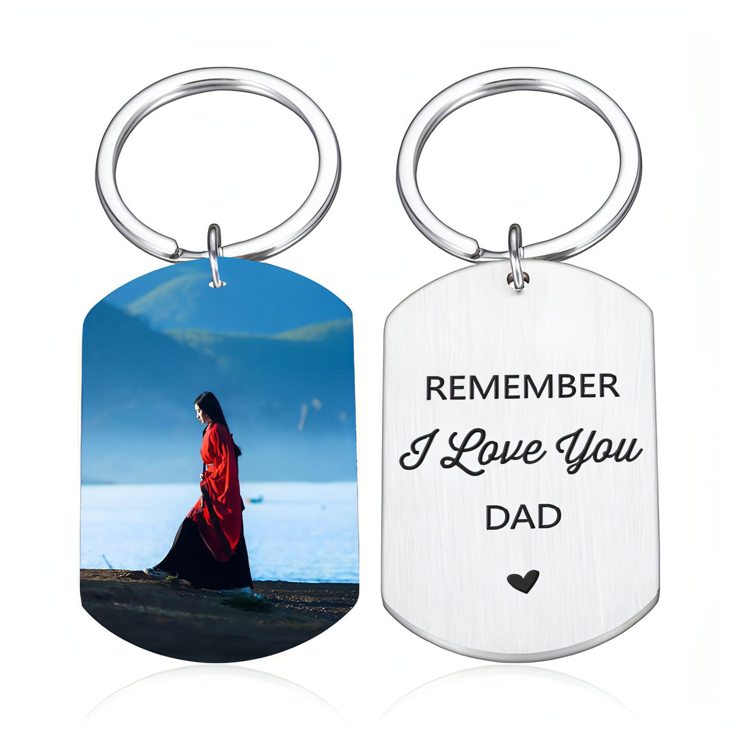 personalized keychain photo and name tag gift