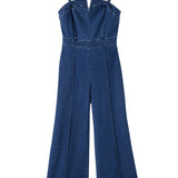 Sail Blue Spaghetti Strap Jumpsuit