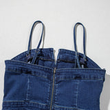 Sail Blue Spaghetti Strap Jumpsuit