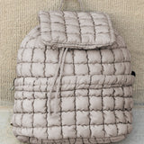 Black Quilted Puffer Backpack