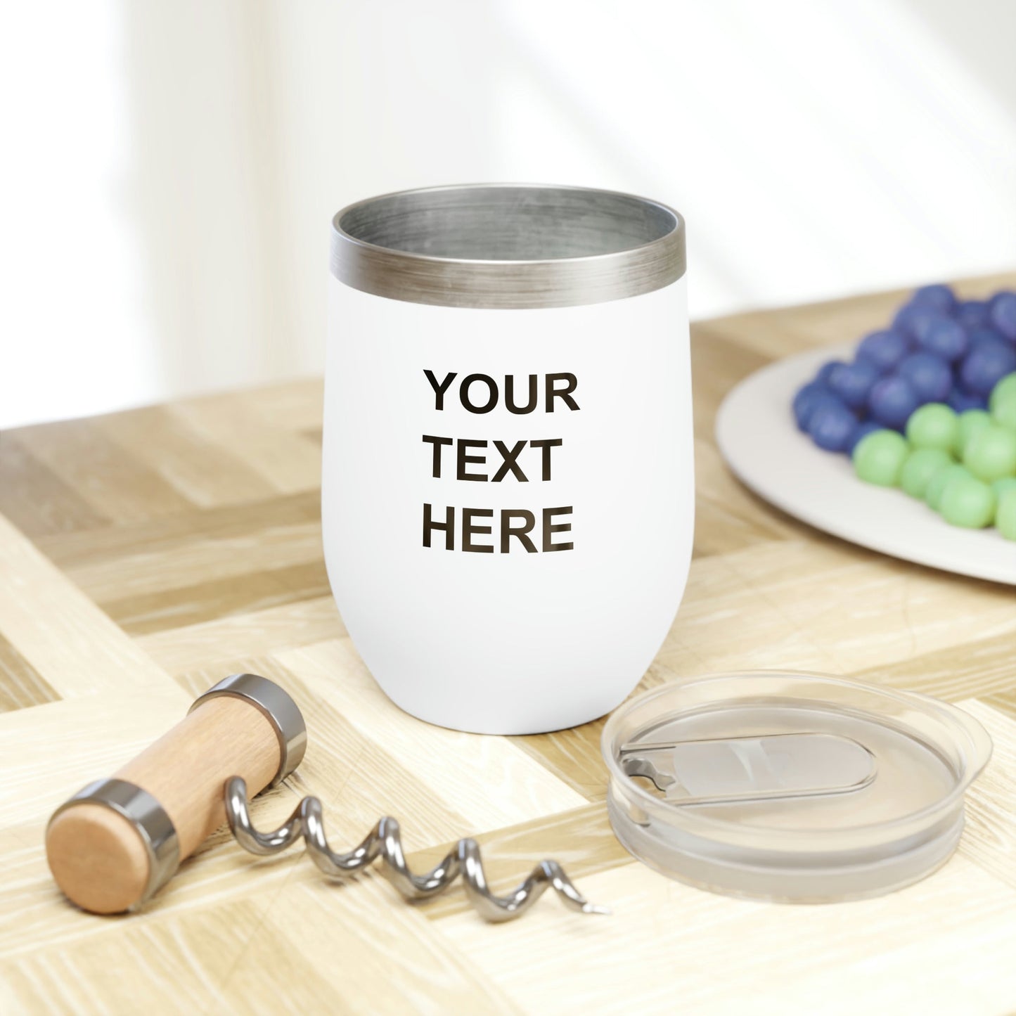 Custom Logo on a Wine Tumbler, Team Logo Here Wine Tumbler