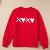 Red XOXO Heart Sweatshirt