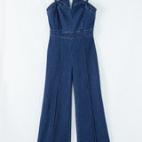 Sail Blue Spaghetti Strap Jumpsuit