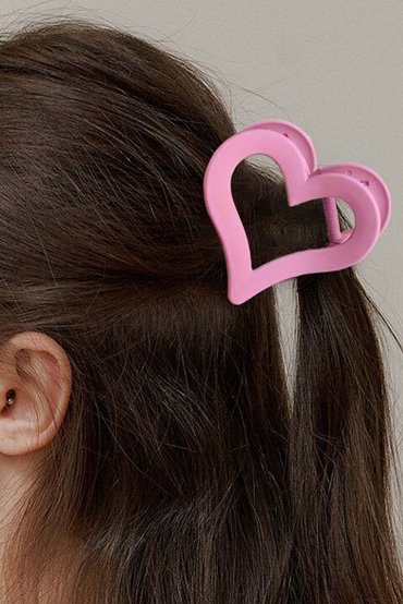 frosted hair clip heart design durable