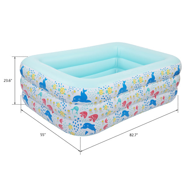 durable inflatable pool for family summer play