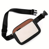 White Color Block Crossbody Bag