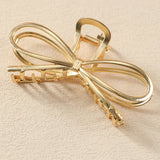 Gold Bowknot Metal Hair Clip