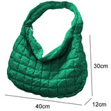 Beige Quilted Large Shoulder Bag