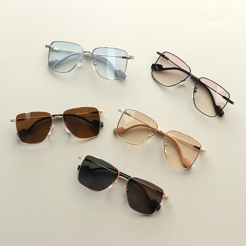 Baby Kids Square Frame Metal Sun Protection Sunglasses