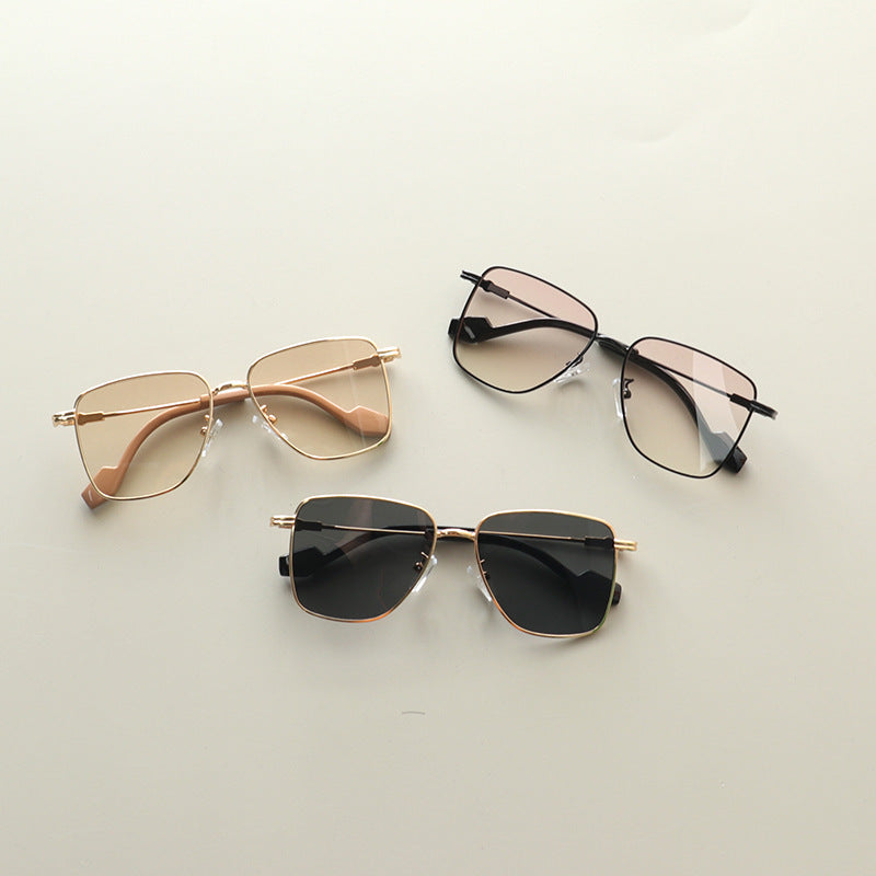 Baby Kids Square Frame Metal Sun Protection Sunglasses