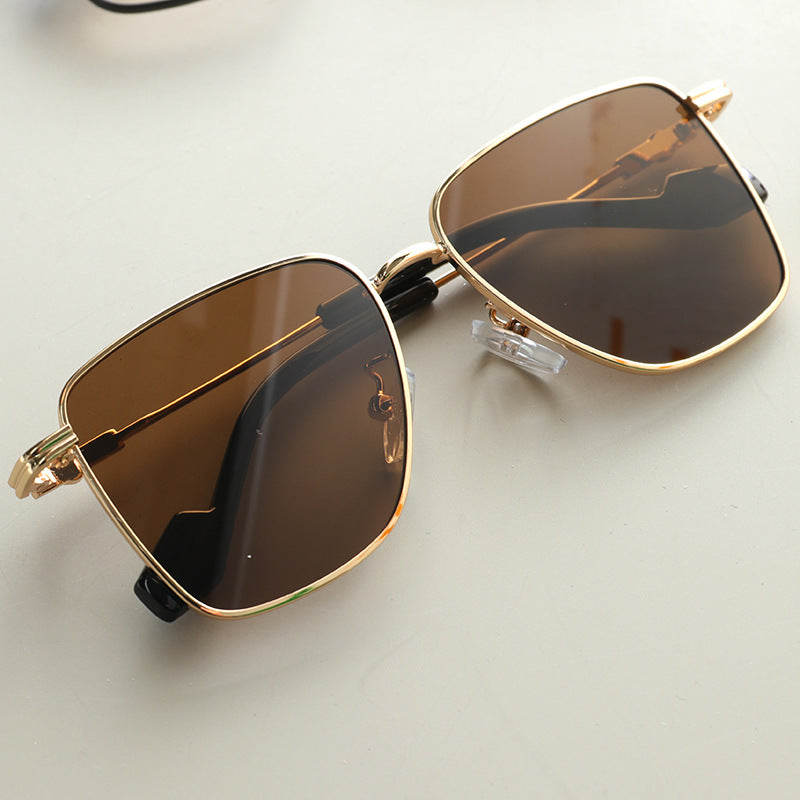 Baby Kids Square Frame Metal Sun Protection Sunglasses